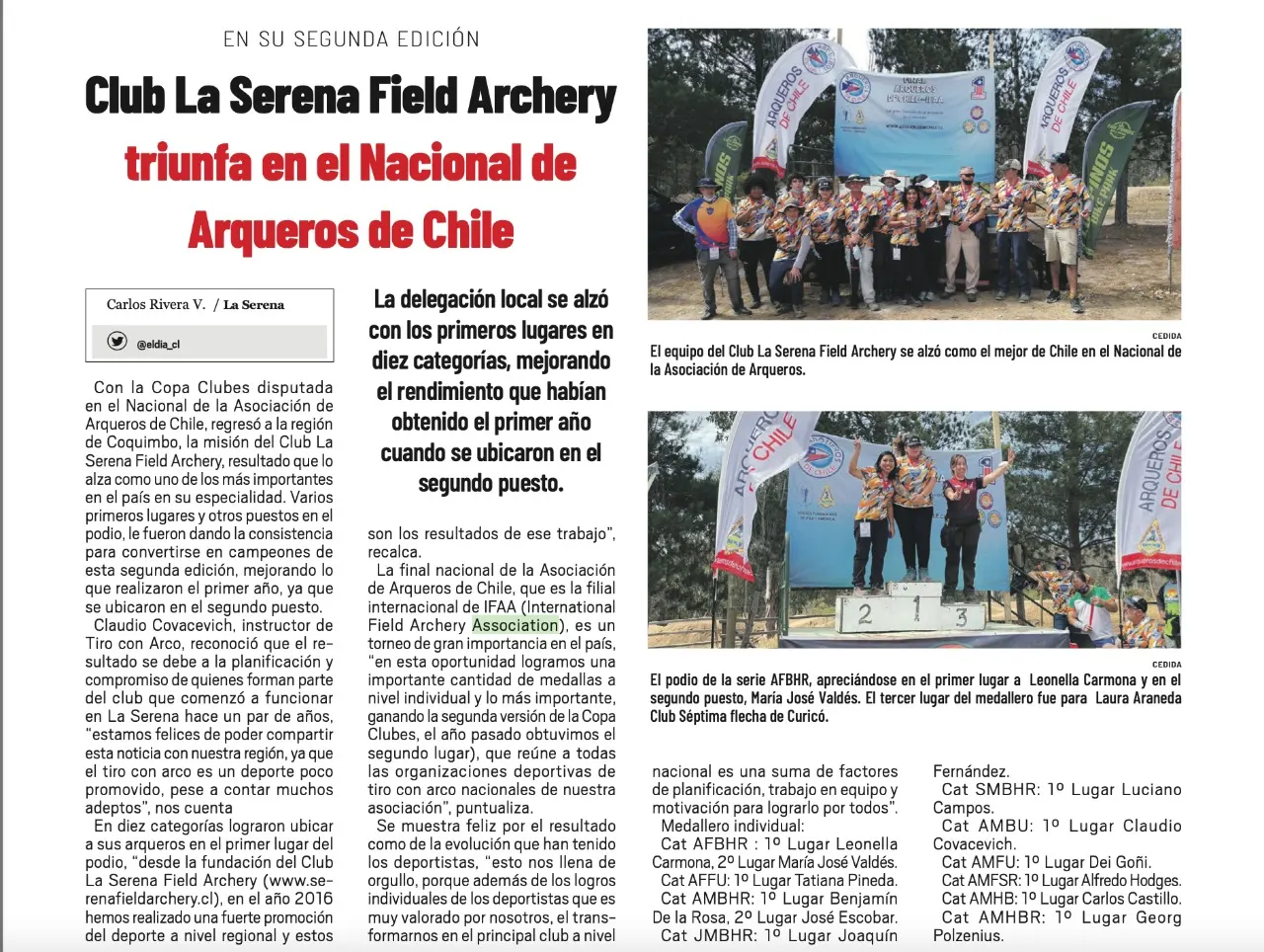 Nota prensa local a CLSFA